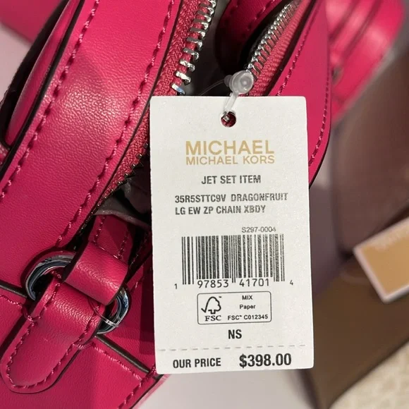 Michael Kors Jet Set Item Large Ombré EW Signature ZP Chain XBody Logo Crossbody - Picture 13 of 14